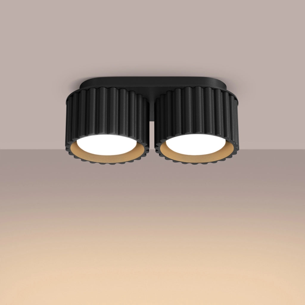 Lampada a soffitto AURA 2 nero Gx53