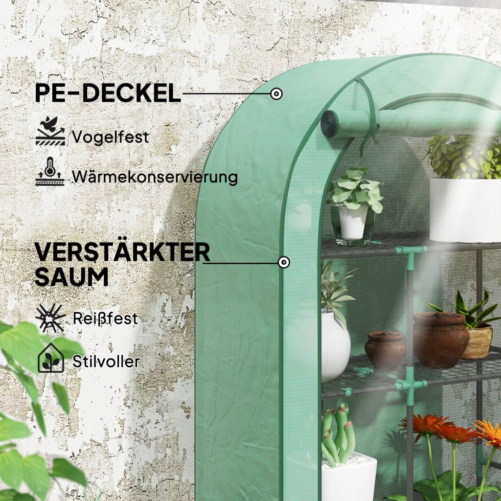 Serra Mini 4 Ripiani Portatile ¨C Minimal ¨C Verde 100x45x160 cm