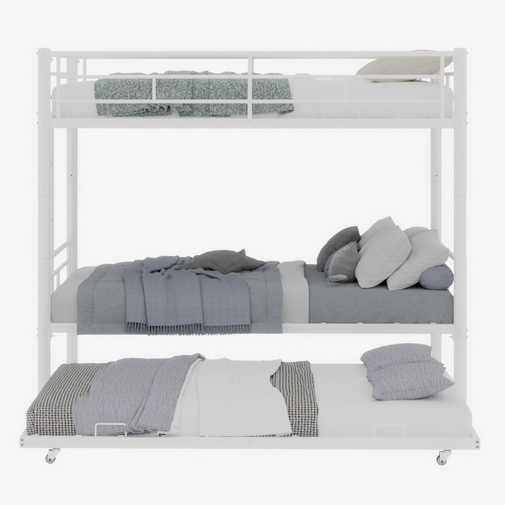 Letto a castello funzionale ferro bianco 97x196 cm