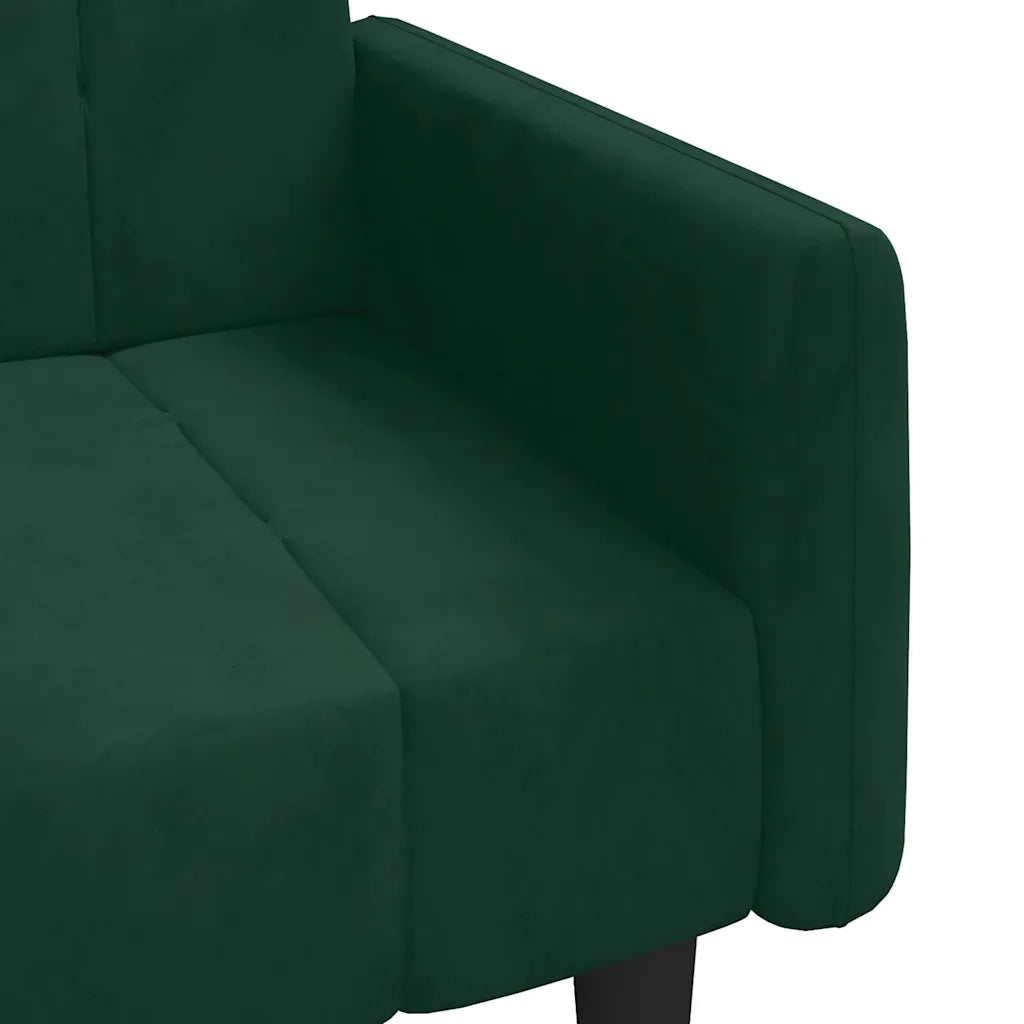 Divano letto | Sof¨¤ letto | Letto singolo a 2 Posti Verde Scuro in Velluto