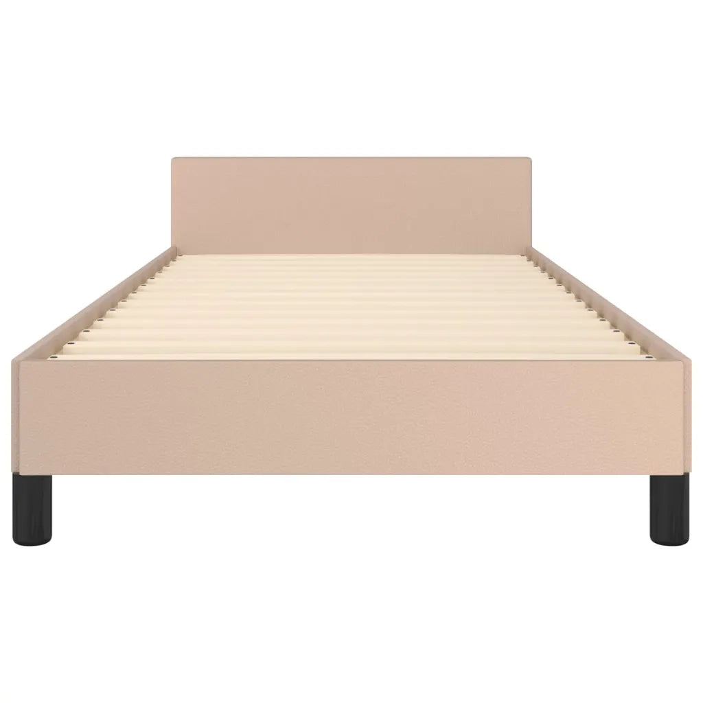 Giroletto con Testiera Cappuccino 90x200 cm in Similpelle