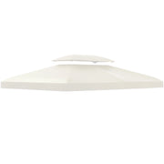 Copertura per Gazebo da Giardino Tetto Sostitutivo Anti-UV Impermeabile in Poliestere 3x4m. Beige