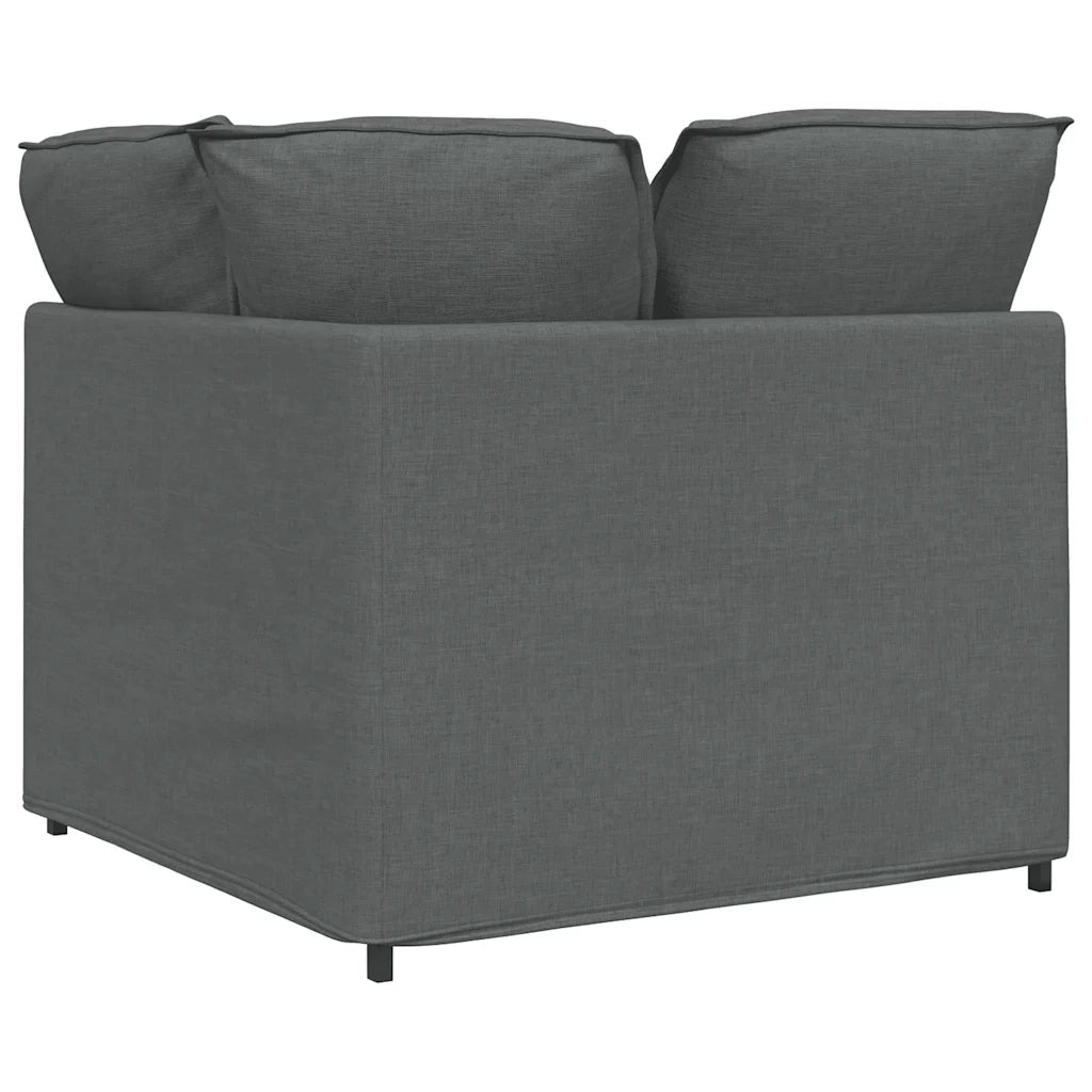 Modulo Angolare Divano Modulare con Cuscini Grigio Scuro 100 cm CFW7644293