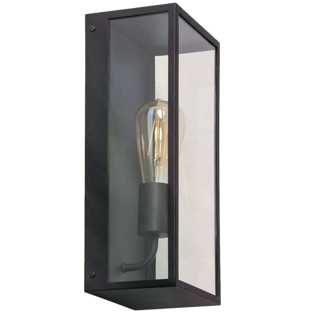 Applique esterna nera IP44 Leonardo Abruzzo E27 35cm