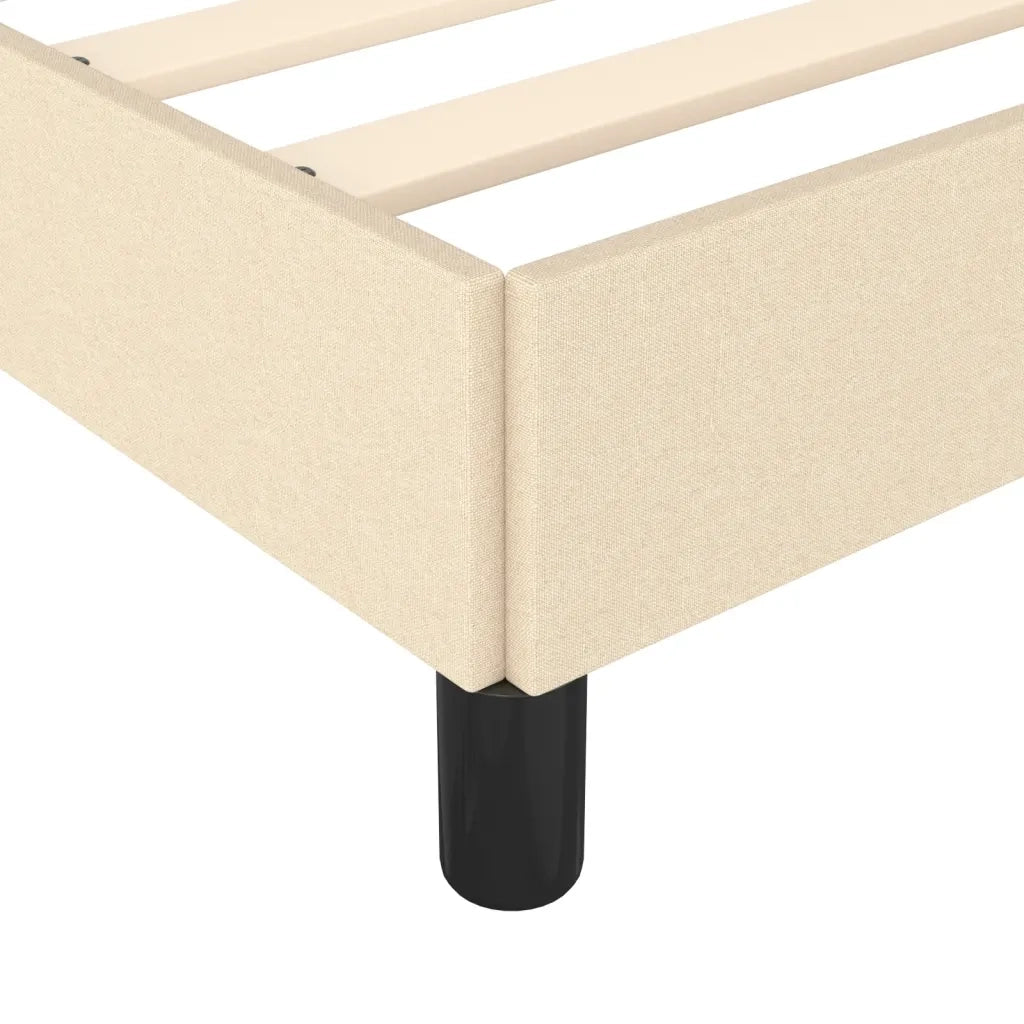 Letto matrimoniale | Letto per adulti | Giroletto senza Materasso Crema 140x200 cm in Tessuto