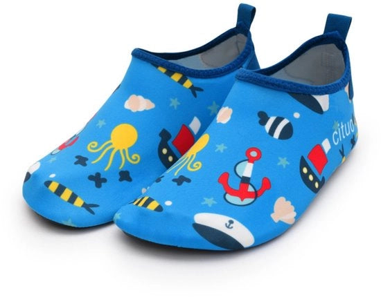 Strisce antiscivolo per bambini - bagnanti per bambini rapidamente asciuganti - bagnanti per bambini e bambine - calzini morbidi e respiranti per interni - adatti per piscine, surf, sport e yoga - taglia 26-27