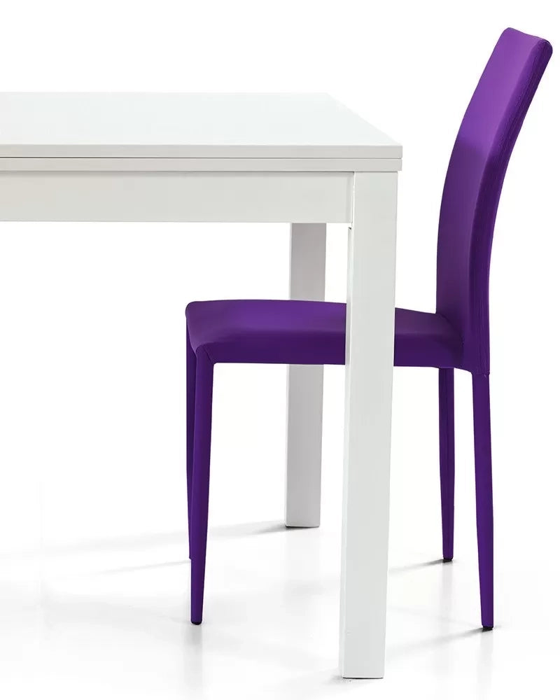 Tavolo moderno a libro bianco frassino 90x90x76h