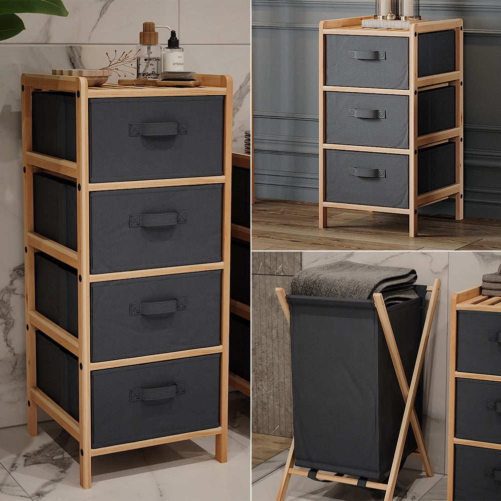 Set di mobili da bagno Bruno Grigio 3 parti Vicco
