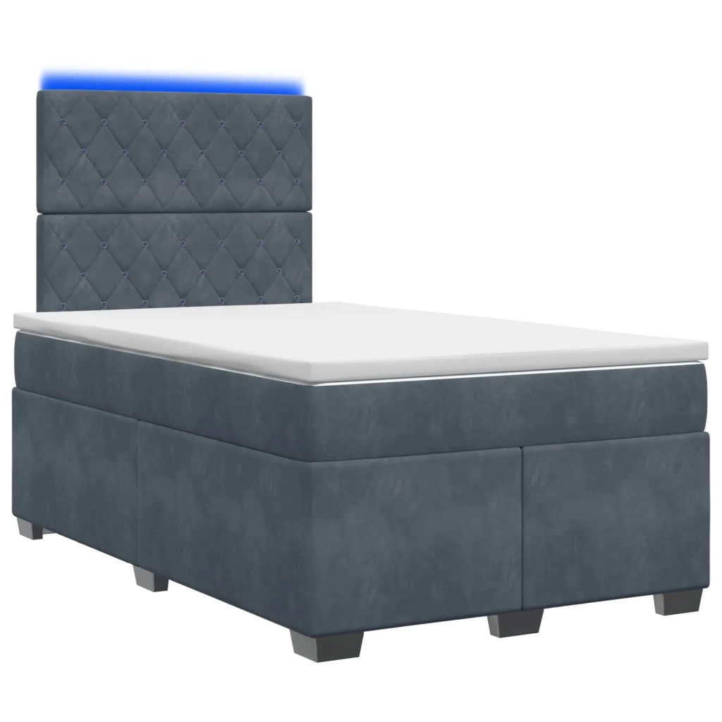 Letto box spring con materasso Grigio Scuro 120 x 200 cm 3455079