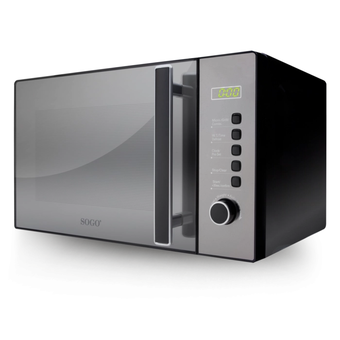 Forno microonde digitale con grill, display LED verde, piatto girevole 255mm, 700W 20 litri cucina - SOGO