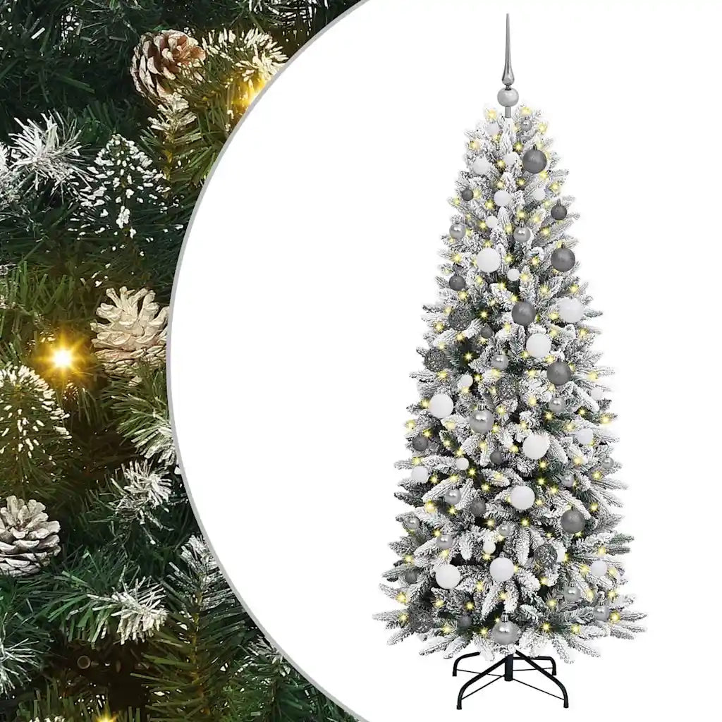 Albero di Natale artificiale con 300 LED Bianco 180 cm