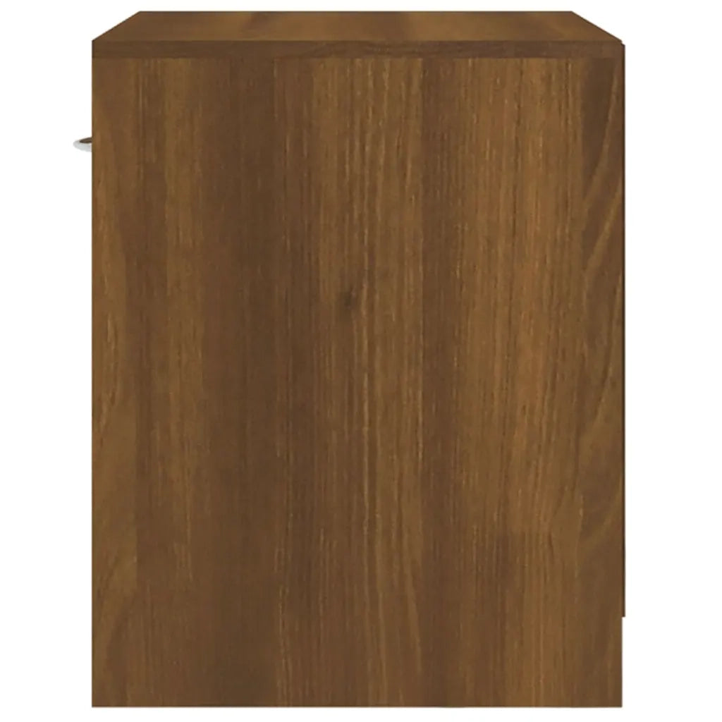 Comodini 2 pz con Cassetto Rovere Marrone 342588
