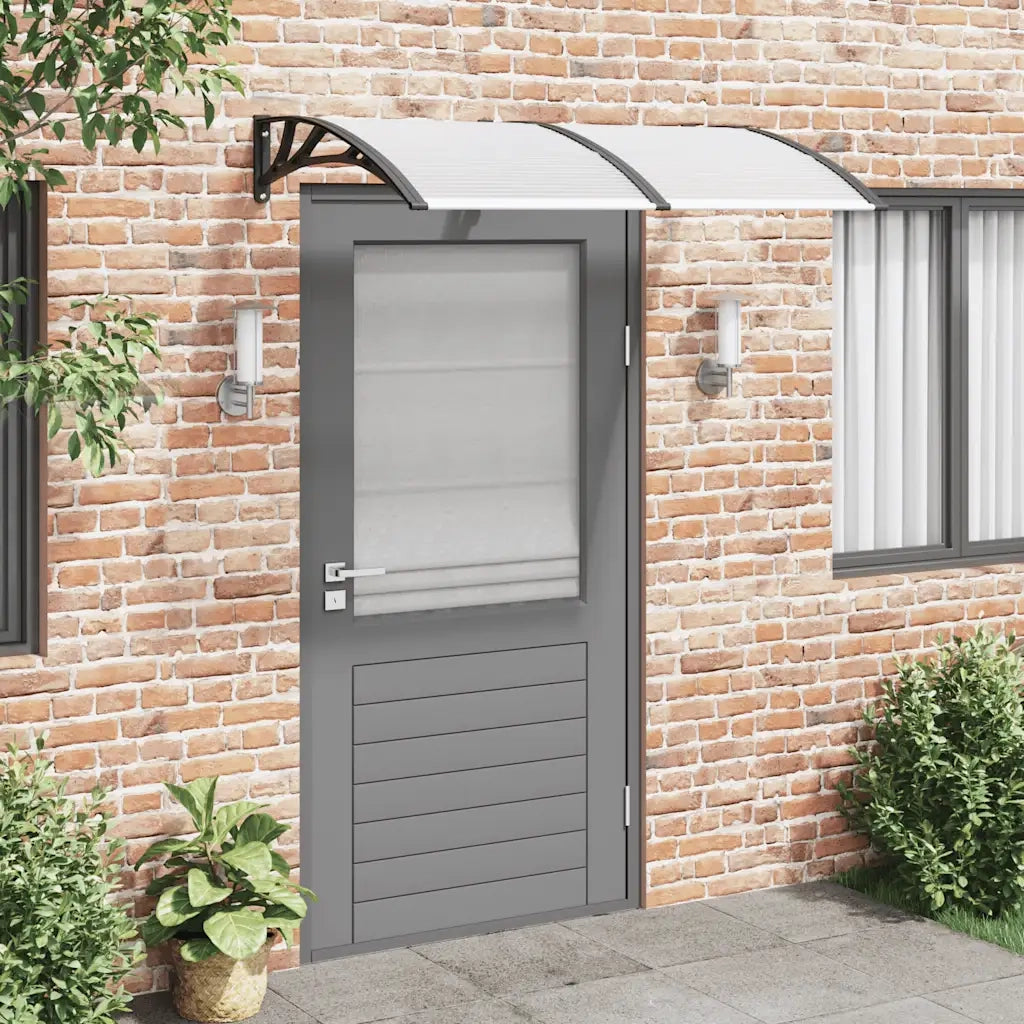 Tettoia per Porta Nera 150x100 cm Policarbonato 153567