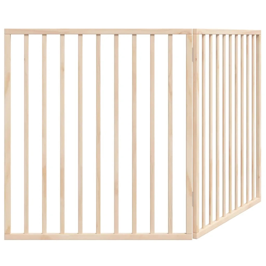 Cancelletto per cani pieghevole 2 pannelli 160 cm in legno di pioppo 352178