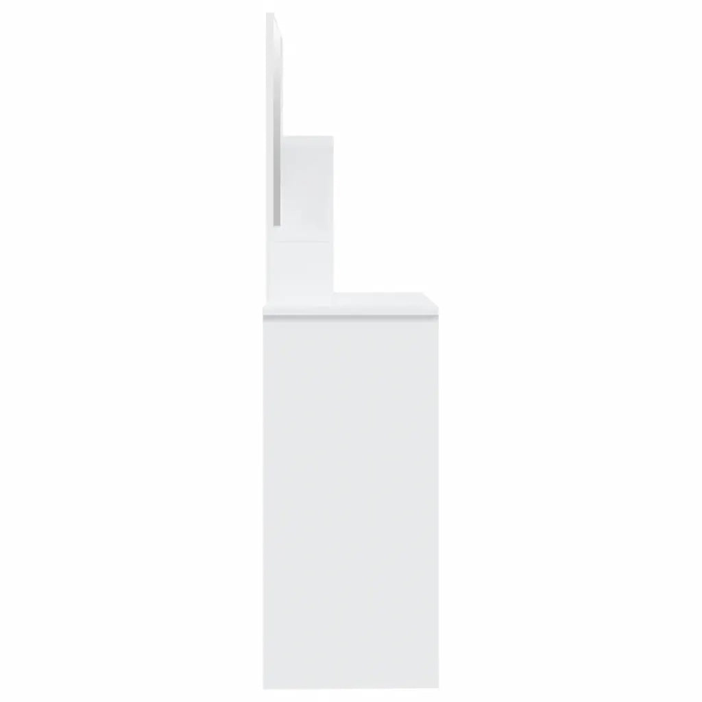 Toeletta con Specchio-Com¨°-Tavolo da trucco Bianco 86,5x35x136 cm