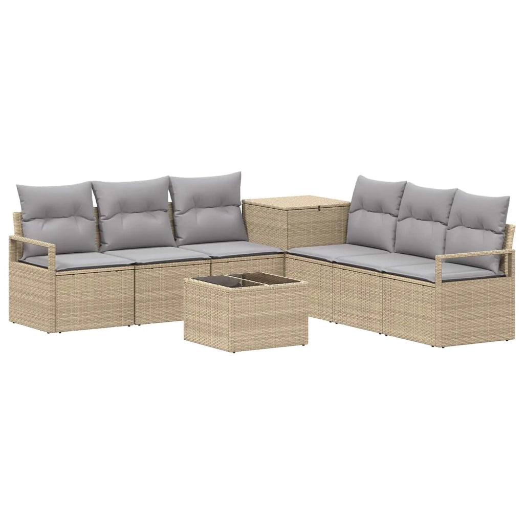 Set di divani 8 pz Beige e Grigio Chiaro 3448177