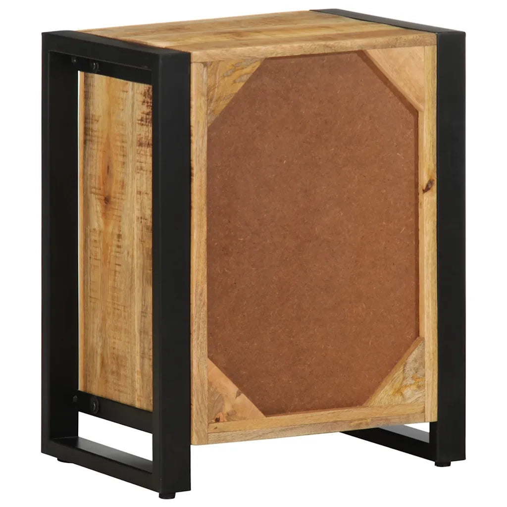 Comodino 40x30x50 cm in Legno Massello di Mango Grezzo 4013559