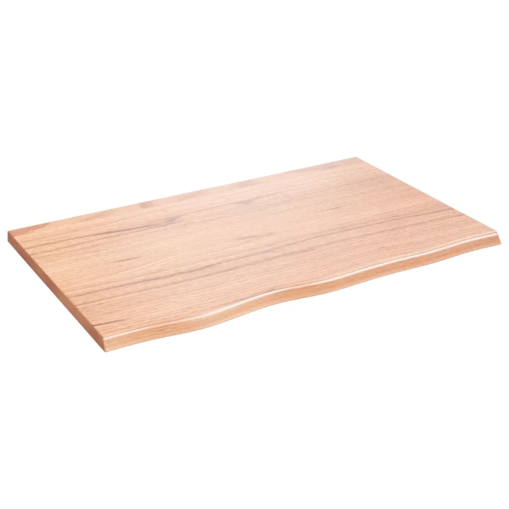 Ripiano Muro Marrone Chiaro 80x50x2 cm Massello Rovere Trattatocod mxl 73481