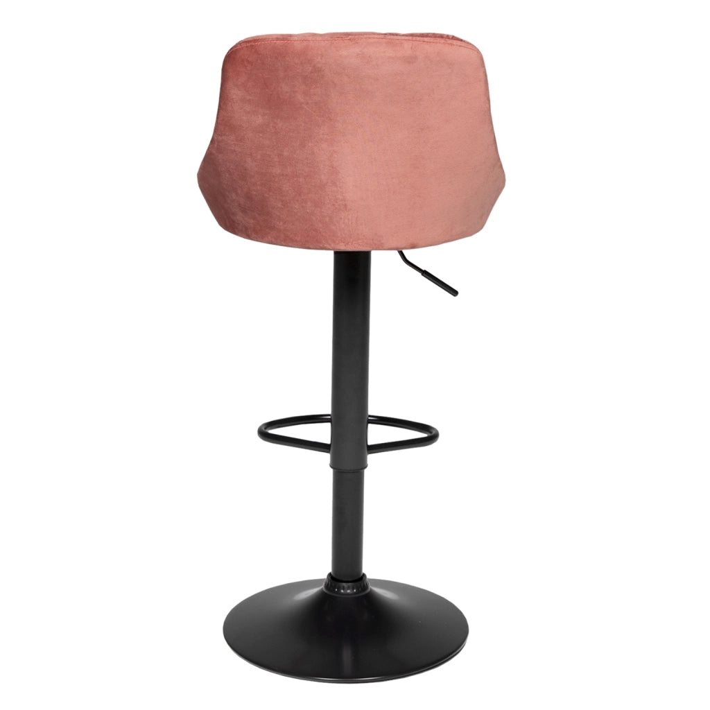 Sgabello da bar in velluto rosa ROBIN