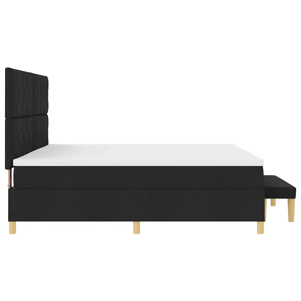Letto a molle con materasso Nero 200 x 200 cm Tessuto 3344403
