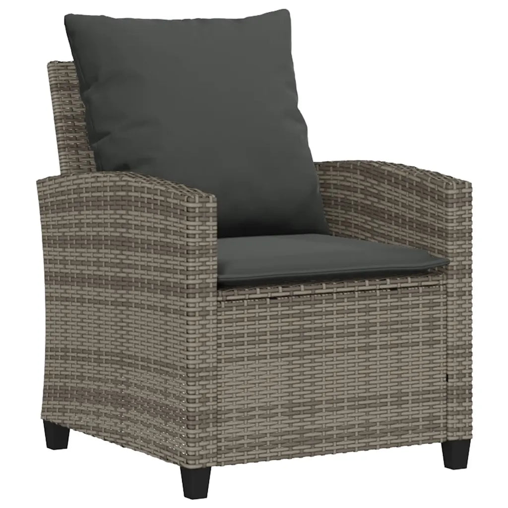 Set Divano da Giardino 6 pz con Cuscini Grigio in Polyrattan 3324579