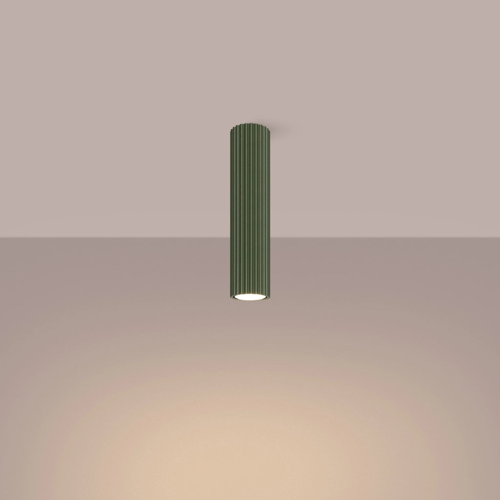 Lampada da soffitto KARBON 30 verde oliva