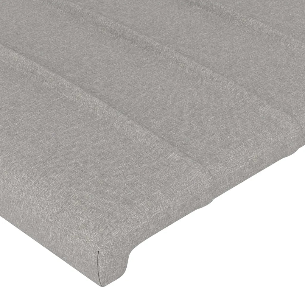 Testiera ad Orecchio-Testata con Orecchie Grigio Chiaro 147x16x118/128 cm in Tessuto 421532