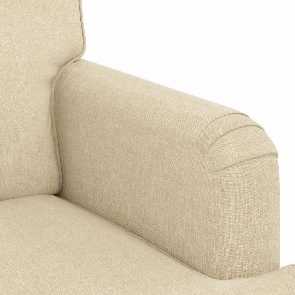 Divano Crema 144 x 80 x 85 cm Tessuto 42024488