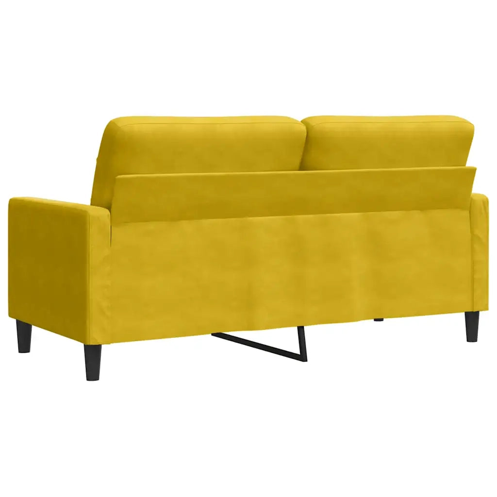 Divano a 2 Posti giallo 140 cm in Velluto 4007630
