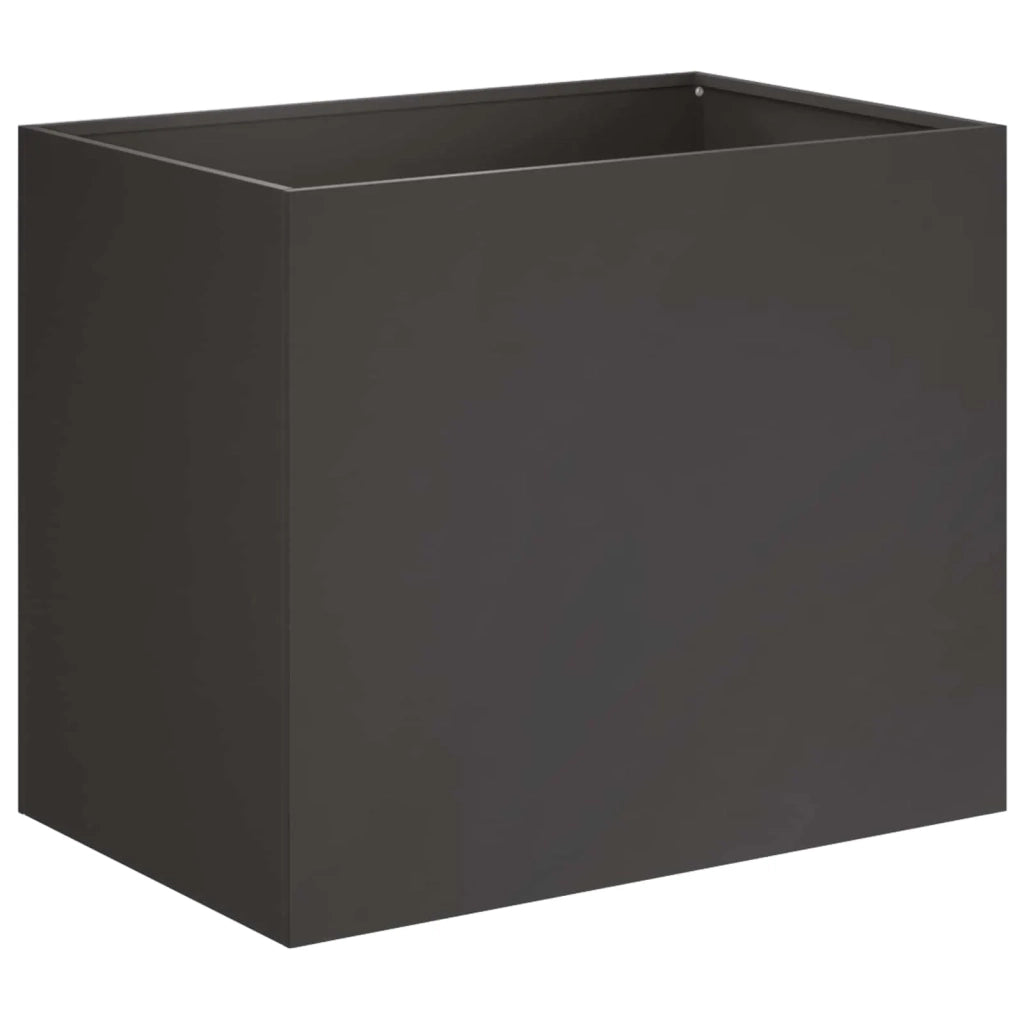 Vaso da giardino Nero 50 x 40 x 50 cm Acciaio laminato a freddo 8005652