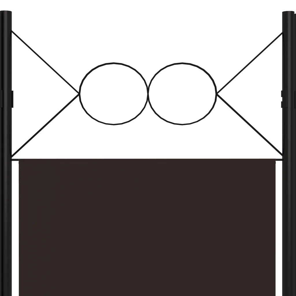 Divisorio Ambienti | Divider per stanze | Paravento a 3 Pannelli Marrone 120x180 cm