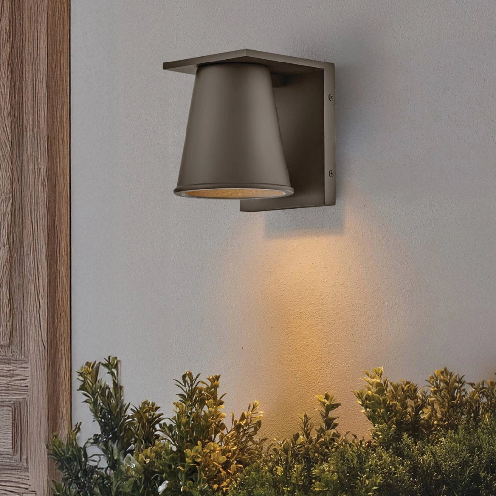 Applique esterna moderna bronzo conico GU10 8W IP44