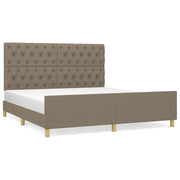 Letto matrimoniale | Letto per adulti | Giroletto senza Materasso Tortora 160x200 cm in Tessuto
