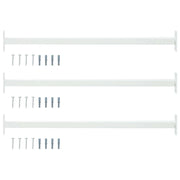 Barra di Sicurezza Regolabile per Finestra 3 pcs Bianco Acciaio 42031313