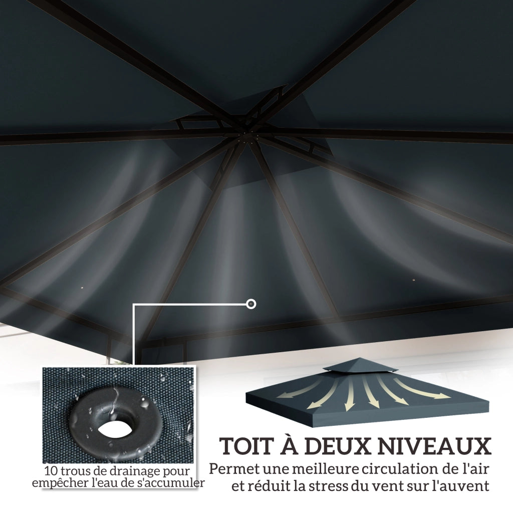 Tenda da giardino ¨C Minimal ¨C Grigio 3x3 m