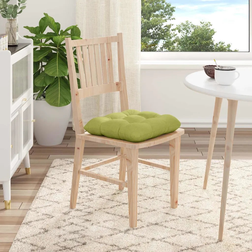 Cuscini per Seduta 4 pcs Verde chiaro 40 x 40 x 12 cm Tessuto 42015070