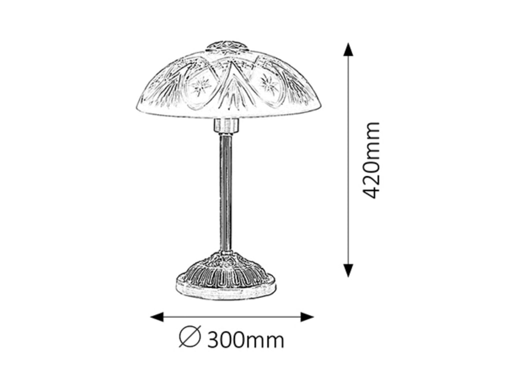Lampada da tavolo classica vetro marrone E14 Annabella Rabalux