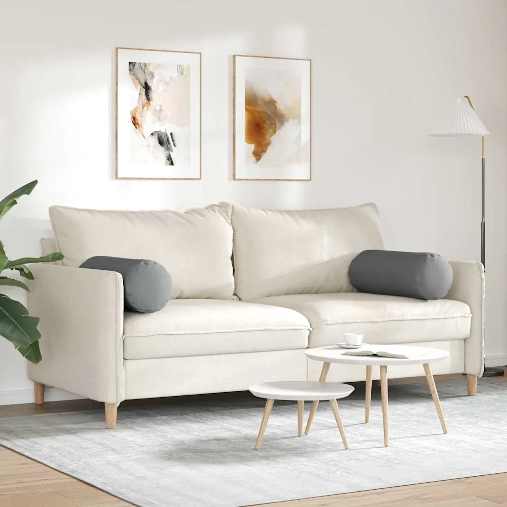 Cuscini a rullo 2 pcs Grigio scuro Ø 25 x 70 cm Tessuto 42014312