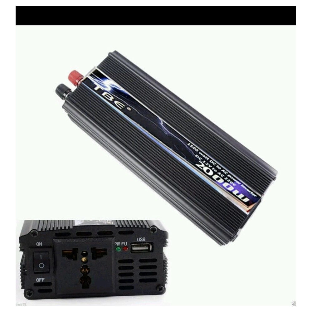 Trade Shop - Power Inverter Adattatore Convertitore Dc 12v To Ac 110/220v 2000w Auto Usb -