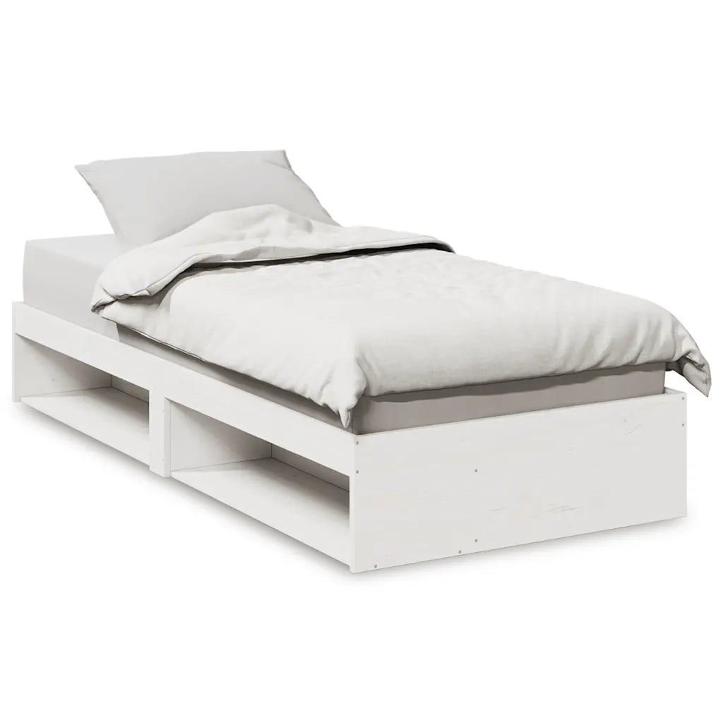 Letto singolo | Letto per adulti | Dormeuse senza Materasso Bianca 90x190 cm Legno Massello Pino