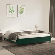 Giroletto senza Materasso Verde Scuro 160x200 cm in Velluto 347333