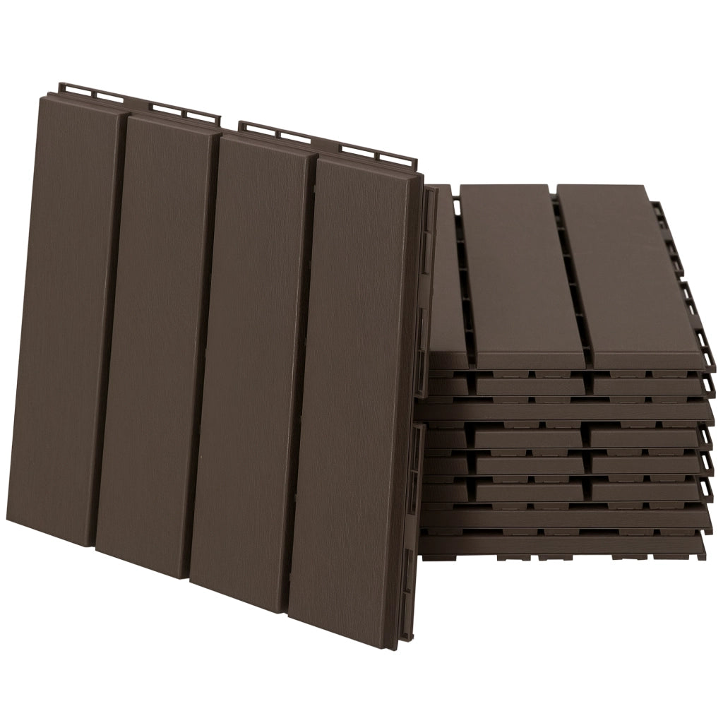 Set 9 piastrelle quadrate 30x30 cm ¨C Minimal ¨C marrone 0,81 m2