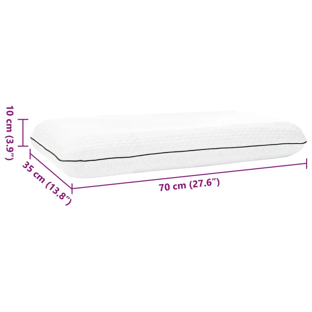 Cuscino da Letto Tinta unita Bianco 70 x 35 x 10 cm Schiuma Gel 42020237