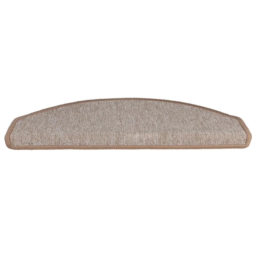 Tappetini per scale 10 pz 65x24x4 cm Marrone chiaro Semicircolari Grandi 149755