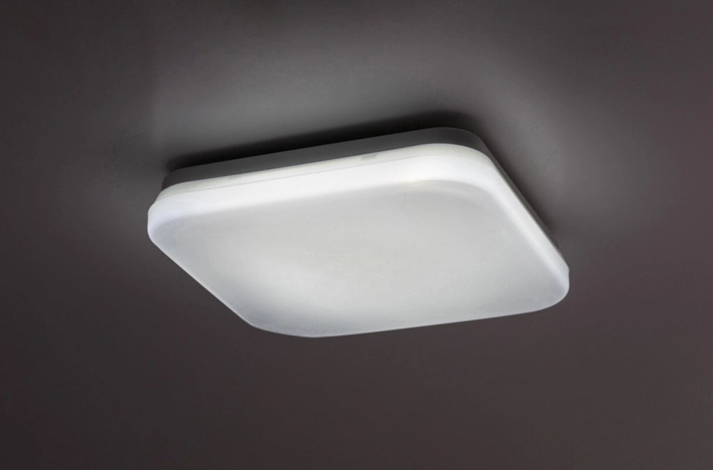 Plafoniera esterna LED quadrata bianca 24cm 12W IP44