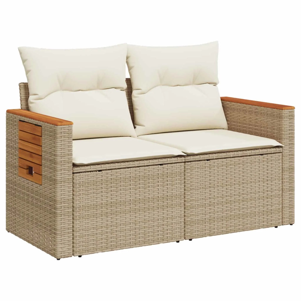Set di divani 8 pz Beige e Bianco Crema 3448602