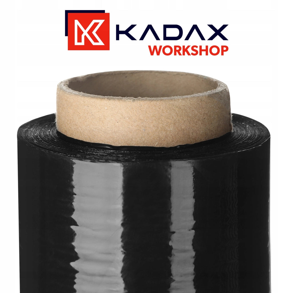 Pellicola estensibile KADAX XL nera, resistente, opaca, 2,5 kg, rotolo da 2 pezzi