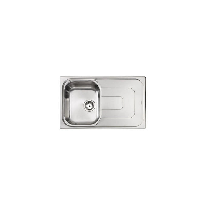 CM 011391.S1.01.2016 PIZZICA Lavello da incasso 1 vasca con gocciolatoio a destra 79 x 50 cm in acciaio inox antigraffio colore Inox