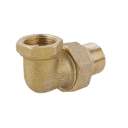 RACCORDO CURVO IN 3 PZ MF CON O-RING IN OTTONE GIALLO- 1/2- CAVAL- pezzi 1