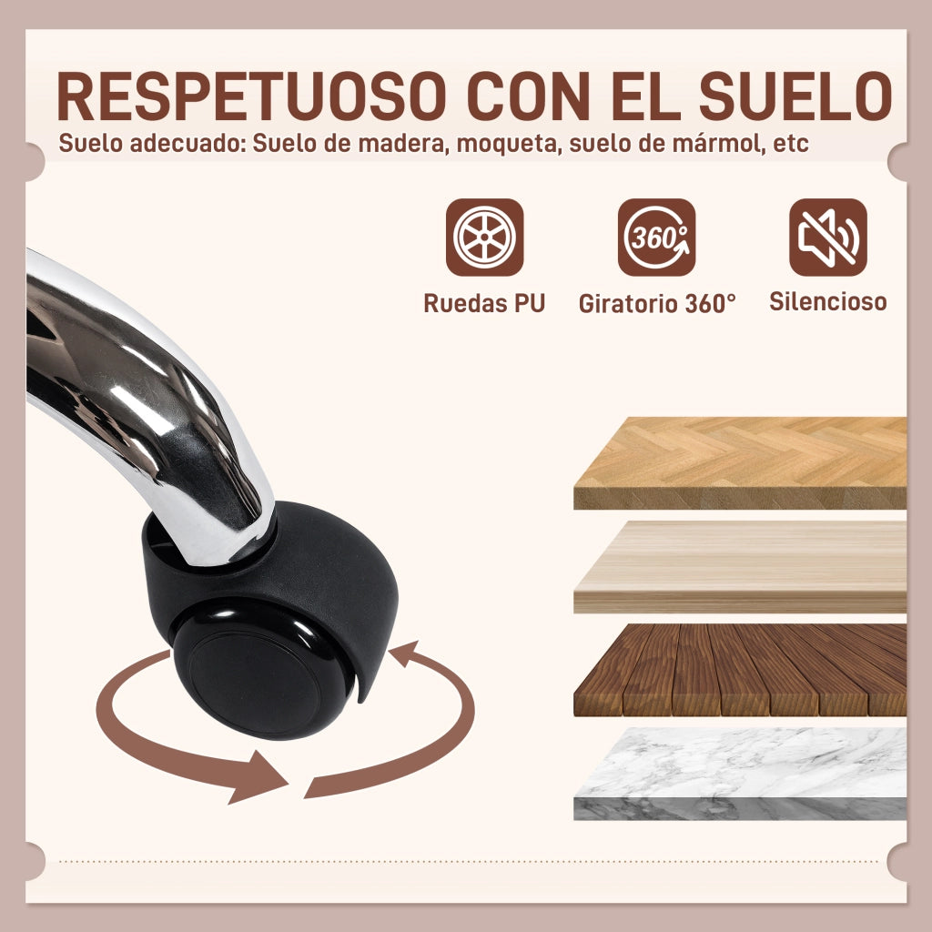 Sedia da Ufficio con Schienale Imbottito e Altezza Ajustable ¨C Zephmum ¨C Grigio